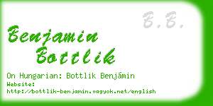 benjamin bottlik business card
